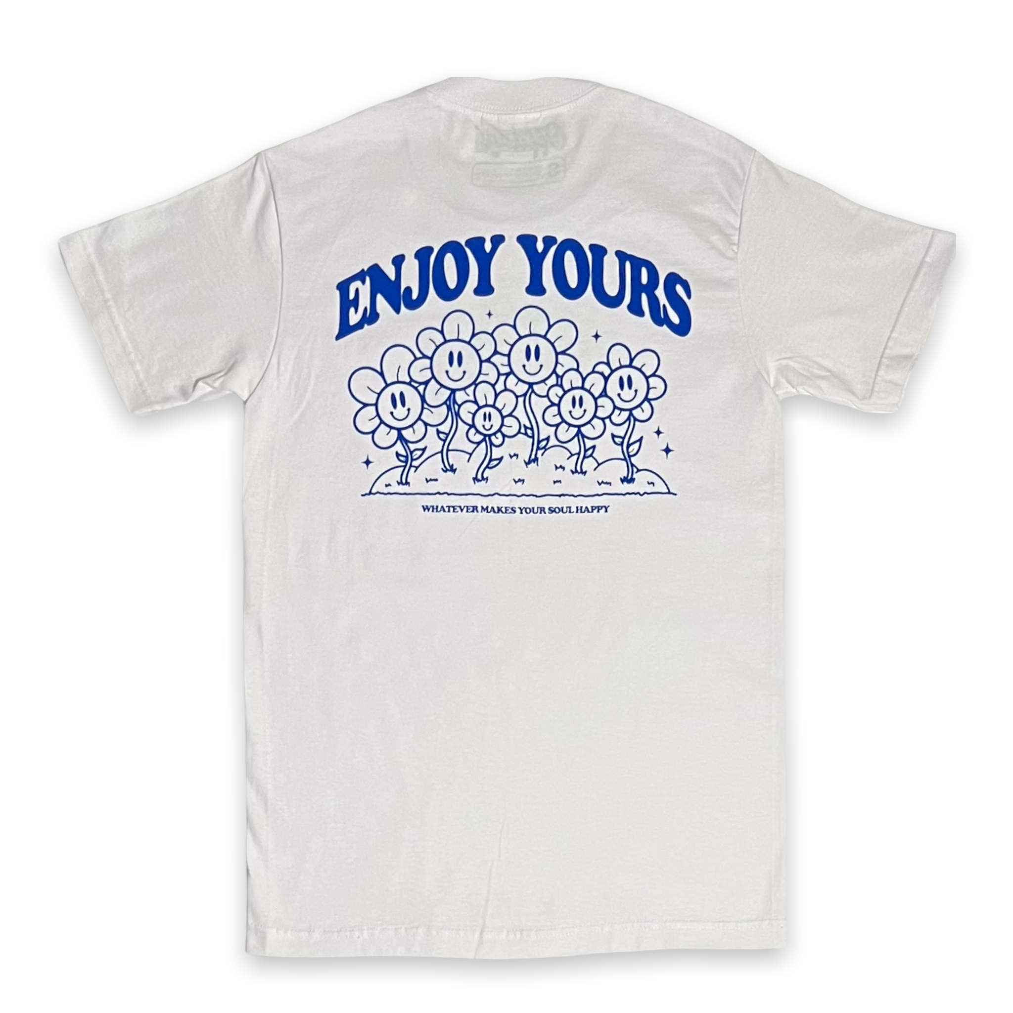 GARDEN TEE - WHITE/BLUE